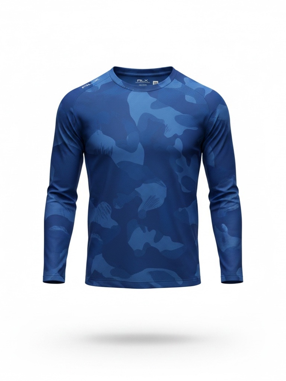 Men's RLX Blue Camo Long Sleeve Performance Shirt